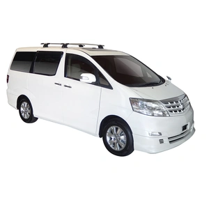 Prorack Black 2 Bar Aero Through Bar kit to suit Toyota Alphard 5dr MPV (2002 - 2008)