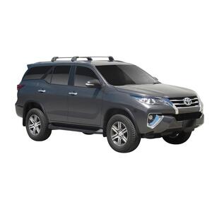 Prorack Silver 2 Bar Aero Flush Bar kit to suit Toyota Fortuner GXL/Limited 5dr SUV (2015 - Current)