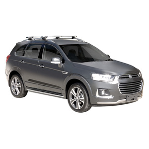 Prorack Silver 2 Bar Aero Through Bar kit to suit Holden Captiva LT/LTZ 5dr SUV (2016 - 2020)