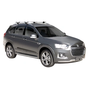 Prorack Silver 2 Bar Aero Through Bar kit to suit Holden Captiva LT/LTZ 5dr SUV (2016 - 2020)