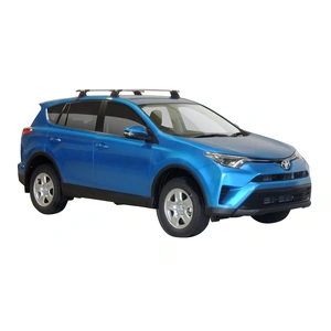 Prorack Silver 2 Bar Aero Through Bar kit to suit Toyota Rav4 5dr SUV (2013 - 4/2019)