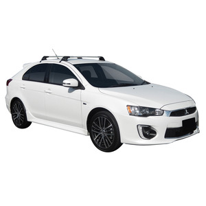 Prorack Silver 2 Bar Aero Flush Bar kit to suit Mitsubishi Lancer 5dr Hatch (9/2007 - 2016)