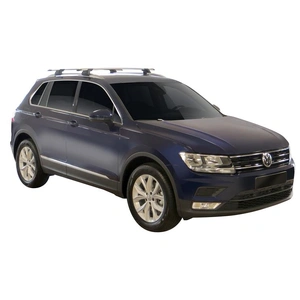 Prorack Silver 2 Bar Aero Through Bar kit to suit Volkswagen Tiguan 5dr SUV (9/2016 - Current)