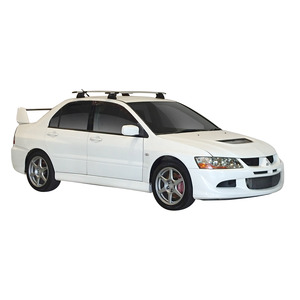 Prorack Black 2 Bar Aero Through Bar kit to suit Mitsubishi Lancer EVO VIII 4dr Sedan (2003 - 2005)