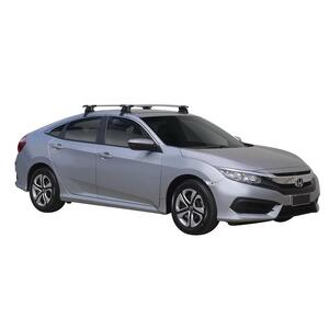 Prorack Silver 2 Bar Aero Through Bar kit to suit Honda Civic 4dr Sedan (11/2016 - 2020)