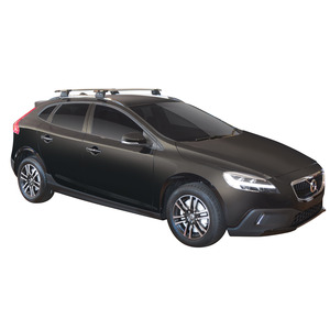 Prorack Silver 2 Bar Aero Through Bar kit to suit Volvo V40 CC 5dr Hatch (2016 - Current)