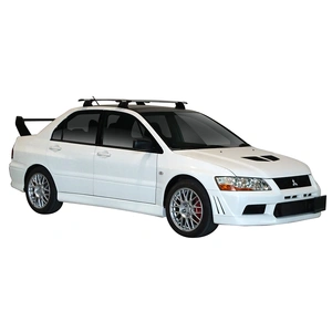 Prorack Black 2 Bar Aero Through Bar kit to suit Mitsubishi Lancer EVO VII 4dr Sedan (3/2001 - 1/2003)