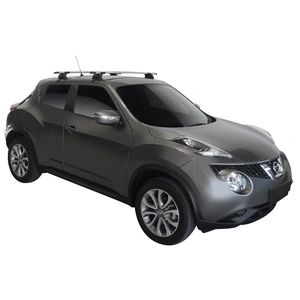 Prorack Silver 2 Bar Aero Through Bar kit to suit Nissan Juke 5dr SUV (2012 - 6/2020)