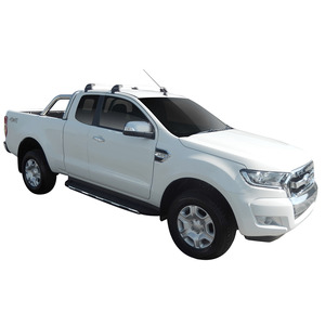 Prorack Silver 2 Bar Aero Flush Bar kit to suit Ford Ranger Super Cab 4dr Ute (2012 - 2022)