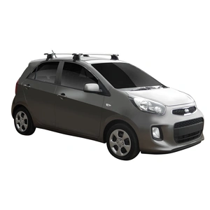 Prorack Silver 2 Bar Aero Through Bar kit to suit Kia Picanto 5dr Hatch (2015 - 2017)