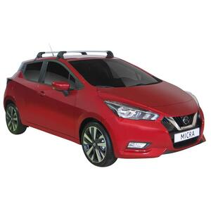 Prorack Silver 2 Bar Aero Flush Bar kit to suit Nissan Micra K13 5dr Hatch (2015 - 2017)