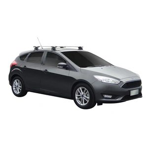 Prorack Silver 2 Bar Aero Through Bar kit to suit Ford Focus 5dr Hatch (9/2015 - 2018)