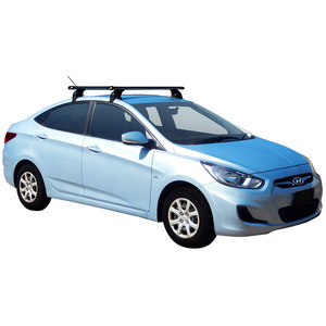 Prorack Silver 2 Bar Heavy Duty Through Bar kit to suit Hyundai Accent Active 4dr Sedan (2011 - 2020)