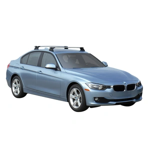 Prorack Silver 2 Bar Aero Through Bar kit to suit BMW 3 Series 4dr Sedan (5/2012 - 4/2019)