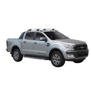 Prorack Silver 2 Bar Aero Through Bar kit to suit Ford Ranger Wildtrak 4dr Ute (2012 - 6/2022)