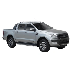 Prorack Silver 2 Bar Aero Rail Bar kit to suit Ford Ranger Wildtrak 4dr Ute (2012 - 6/2022)