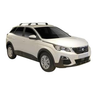 Prorack Silver 2 Bar Aero Flush Bar kit to suit Peugeot 3008 5dr SUV (2017 - Current)
