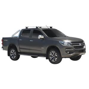 Prorack Silver 2 Bar Aero Through Bar kit to suit Holden Colorado Crew Cab 4dr Ute (2012 - 2020)