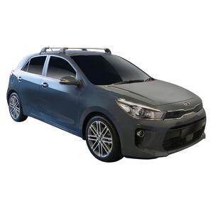 Prorack Silver 2 Bar Aero Flush Bar kit to suit Kia Rio 5dr Hatch (2017 - Current)