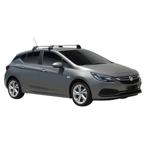 Prorack Silver 2 Bar Aero Flush Bar kit to suit Holden Astra 5dr Hatch (2017 - 2020)
