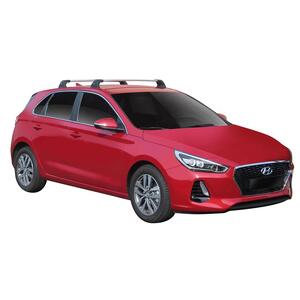 Prorack Black 2 Bar Aero Flush Bar kit to suit Hyundai i30 N Steel Roof 5dr Hatch (2017 - Current)