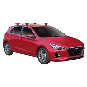 Prorack Black 2 Bar Aero Through Bar kit to suit Hyundai i30 N Steel Roof 5dr Hatch (2017 - Current)