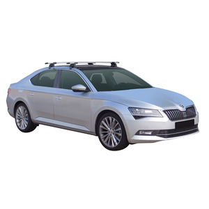 Prorack Black 2 Bar Aero Through Bar kit to suit Skoda Superb 4dr Sedan (2015 - Current)