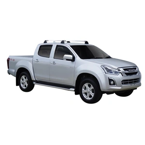 Prorack Silver 2 Bar Aero Flush Bar kit to suit Isuzu D-Max LS-U/LS-M Crew Cab 4dr Ute (2012 - 9/2020)