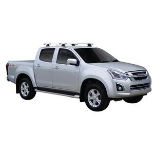 Prorack Silver 2 Bar Aero Through Bar kit to suit Isuzu D-Max LS-U/LS-M Crew Cab 4dr Ute (2012 - 9/2020)
