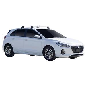 Prorack Silver 2 Bar Aero Through Bar kit to suit Hyundai i30 5dr Hatch (2017 - 9/2020)