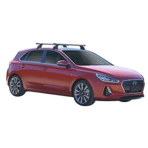 Prorack Black 2 Bar Heavy Duty Through Bar kit to suit Hyundai i30 Glass Roof 5dr Hatch (2017 - Current)