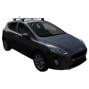 Prorack Silver 2 Bar Aero Through Bar kit to suit Ford Fiesta 5dr Hatch (2017 - Current)