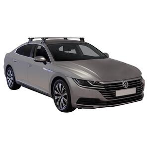 Prorack Silver 2 Bar Aero Through Bar kit to suit Volkswagen Arteon Steel Roof 4dr Coupe (2017 - Current)
