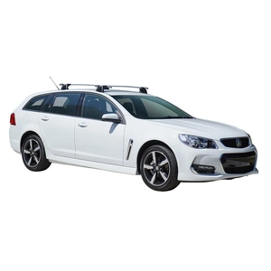 Prorack Silver 2 Bar Aero Through Bar kit to suit Holden Commodore VF II 5dr Wagon (4/2017 - 2018)