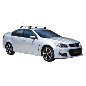 Prorack Silver 2 Bar Aero Flush Bar kit to suit Holden Commodore VF II 4dr Sedan (4/2017 - 2018)