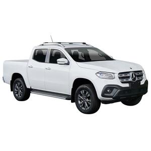 Prorack Silver 2 Bar Aero Rail Bar kit to suit Mercedes-Benz X-Class 4dr Ute (2018 - 2020)