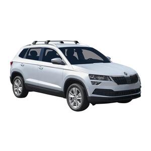 Prorack Black 2 Bar Aero Flush Bar kit to suit Skoda Karoq 5dr SUV (2018 - Current)