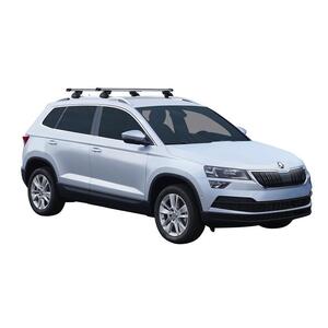 Prorack Black 2 Bar Heavy Duty Through Bar kit to suit Skoda Karoq 5dr SUV (2018 - Current)