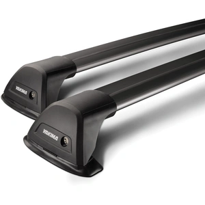 Yakima Black 2 Bar Aero Flush Bar Fixed Point Mount Crossbar Kit for Volkswagen Transporter T5 LWB 4dr Van (2003 - 2015)