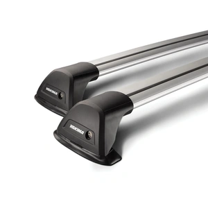 Yakima Silver 2 Bar Aero Flush Bar Rail Mount Crossbar Kit for Toyota Land Cruiser 200 Series 5dr SUV (08/2007 - 11/2021)