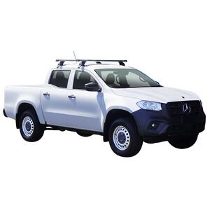 Prorack Silver 2 Bar Heavy Duty Through Bar kit to suit Mercedes-Benz X-Class 4dr Ute (4/2018 - Current)