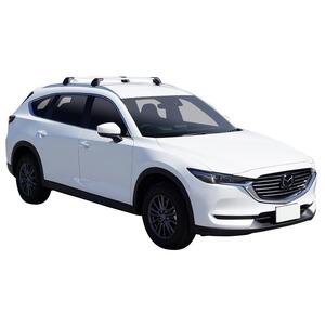 Prorack Silver 2 Bar Aero Flush Bar kit to suit Mazda CX-8 5dr SUV (2018 - Current)