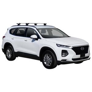 Prorack Silver 2 Bar Aero Through Bar kit to suit Hyundai Santa Fe 5dr SUV (2018 - Current)