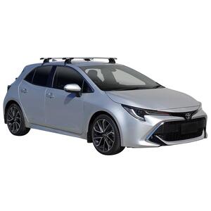 Prorack Silver 2 Bar Aero Through Bar kit to suit Toyota Corolla 5dr Hatch (8/2018 - Current)