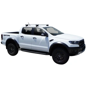 Prorack Black 2 Bar Aero Through Bar kit to suit Ford Ranger Raptor Double Cab 4dr Ute (2018 - 9/2022)