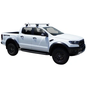 Prorack Black 2 Bar Heavy Duty Through Bar kit to suit Ford Ranger Raptor Double Cab 4dr Ute (2018 - 9/2022)