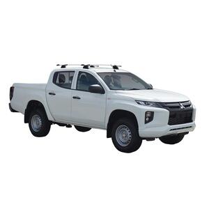 Prorack Black 2 Bar Aero Through Bar kit to suit Mitsubishi Triton Double Cab 4dr Ute (2015 - 1/2024)
