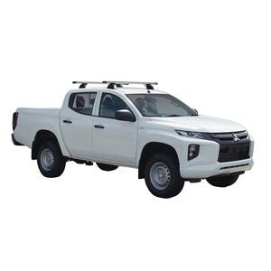 Prorack Silver 2 Bar Heavy Duty Through Bar kit to suit Mitsubishi Triton Double Cab 4dr Ute (2015 - 1/2024)
