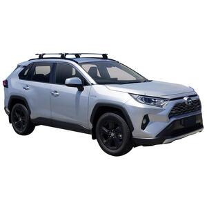 Prorack Silver 2 Bar Aero Through Bar kit to suit Toyota Rav4 5dr SUV (5/2019 - Current)