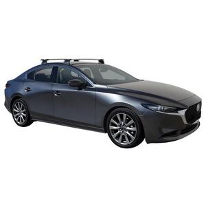 Prorack Black 2 Bar Aero Through Bar kit to suit Mazda 3 4dr Sedan (4/2019 - Current)